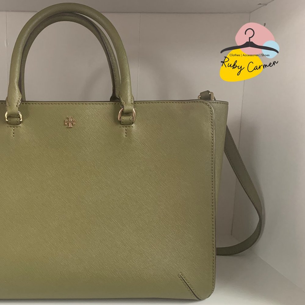 Tory Burch Emerson Moss Tote Satchel